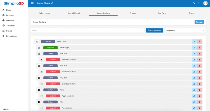 Configure Options & Pricing