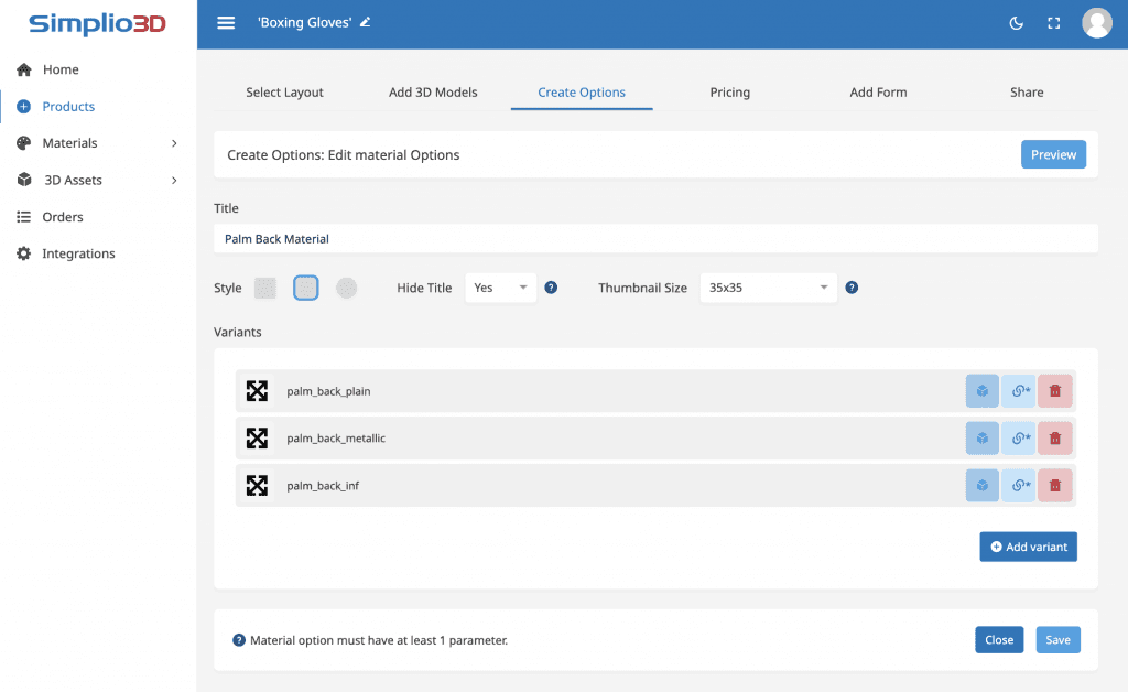 3D product configuration — Power Product