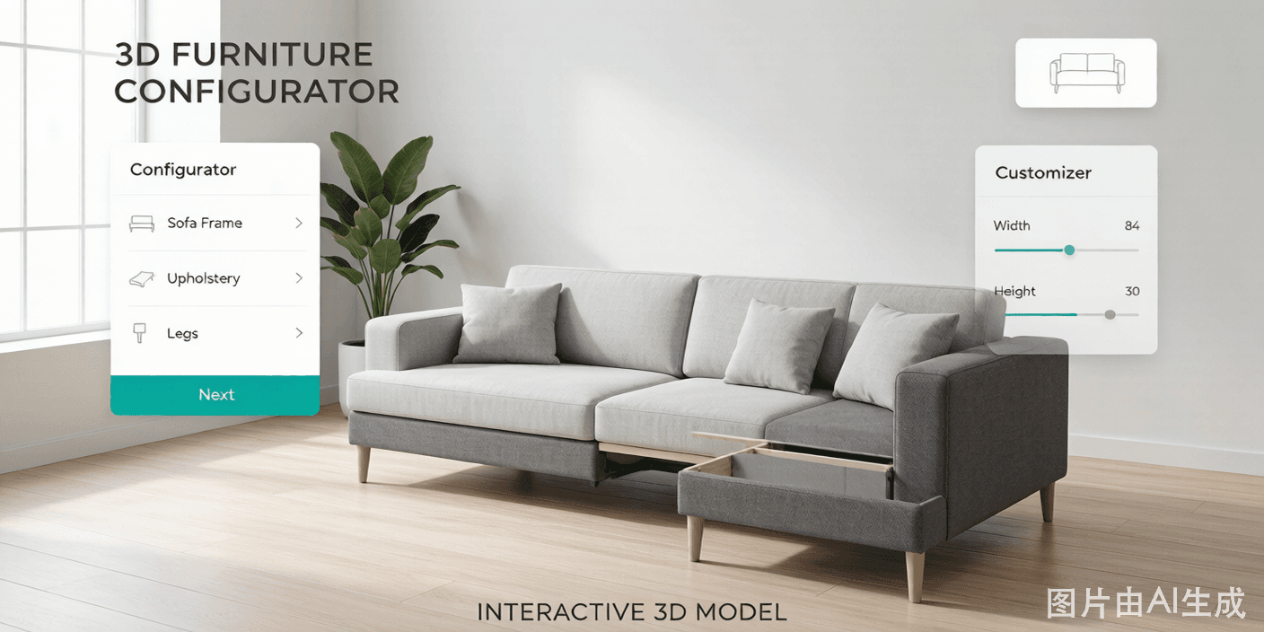 Furniture 3D Configurator by 3D Product Config
